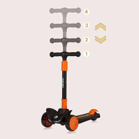 Trottinette enfant 3 roues avec roues led et hauteur réglable - dès 3 ans Green lime+Orange black+Pink rose 12 - vertbaudet enfant 