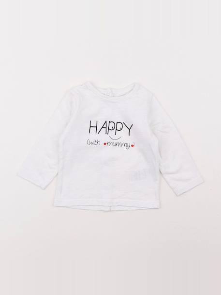 Tee-shirt - 6 mois Blanc 1 - vertbaudet enfant 