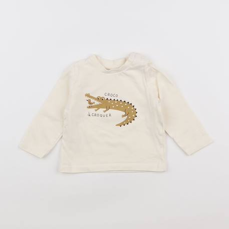 Tee-shirt - 6 mois Beige 1 - vertbaudet enfant 