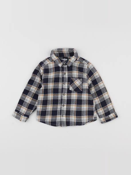 Chemise - 18 mois Blanc, bleu 1 - vertbaudet enfant 