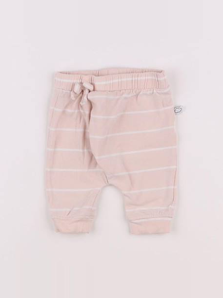 Sarouel - 3 mois Blanc, rose 1 - vertbaudet enfant 