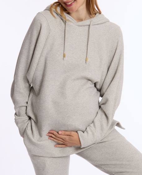 Sweat à capuche de grossesse et d'allaitement billie Gris 2 - vertbaudet enfant 