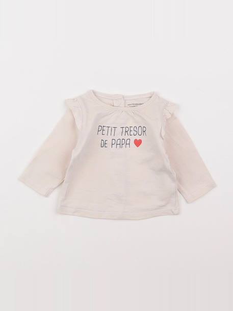 Tee-shirt - 3 mois Blanc 1 - vertbaudet enfant 
