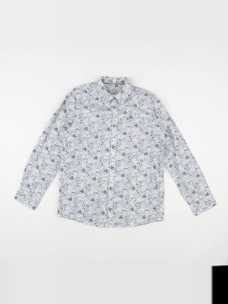 Chemise - 12 ans Blanc, bleu 1 - vertbaudet enfant 