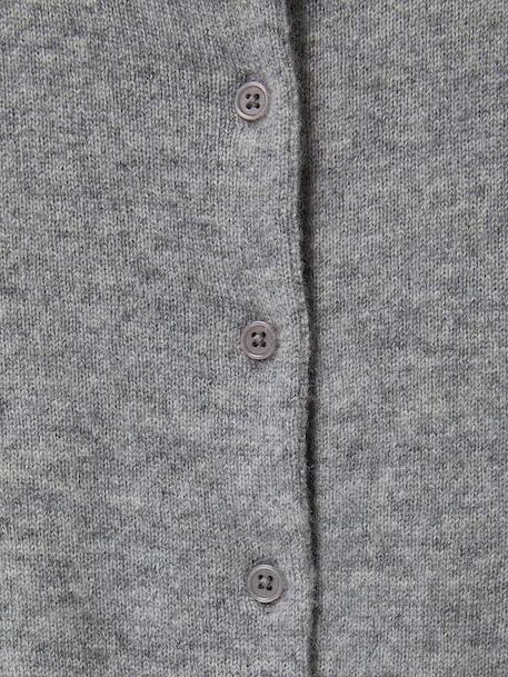 Cardigan en cachemire fille Gris chine moyen+Rose chine 2 - vertbaudet enfant 
