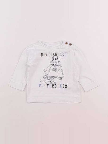 Tee-shirt - 6 mois Blanc 1 - vertbaudet enfant 