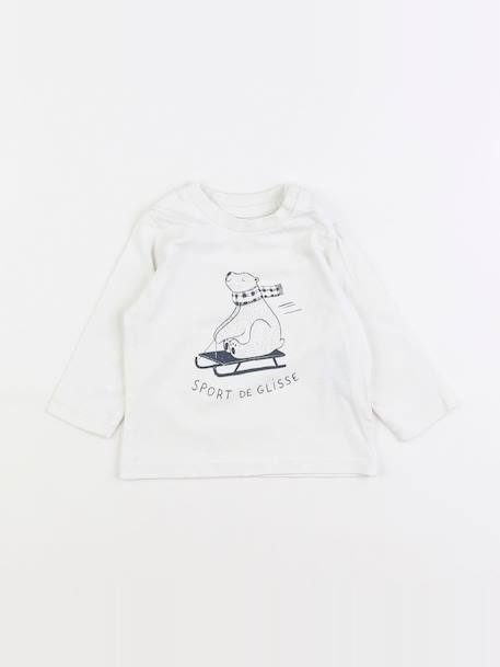Tee-shirt - 6 mois Blanc 1 - vertbaudet enfant 