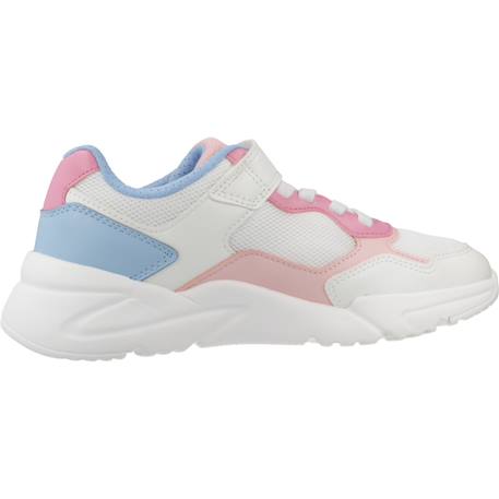 Baskets basses à scratch Blanc c0406+Salmon   blanc 1 - vertbaudet enfant 