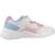 Baskets basses à scratch Blanc c0406+Salmon   blanc 1 - vertbaudet enfant 