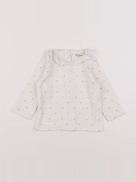 Tee-shirt - 6 mois Blanc, or 1 - vertbaudet enfant 