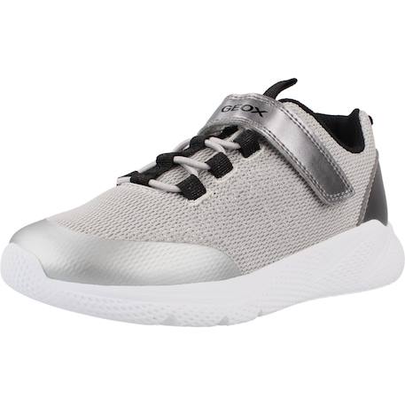 Baskets enfant fille en textile Gris c1363+Rose c8106 4 - vertbaudet enfant 