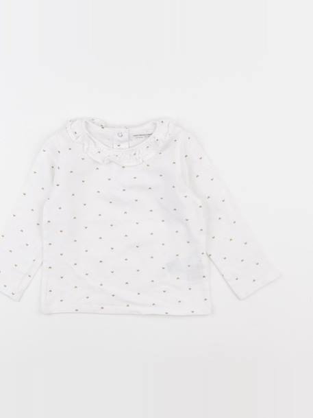Tee-shirt - 18 mois Blanc, or 1 - vertbaudet enfant 