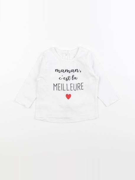 Tee-shirt - 3 mois Blanc 1 - vertbaudet enfant 