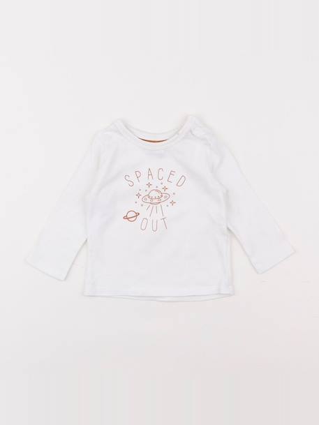 Tee-shirt - 3 mois Blanc 1 - vertbaudet enfant 