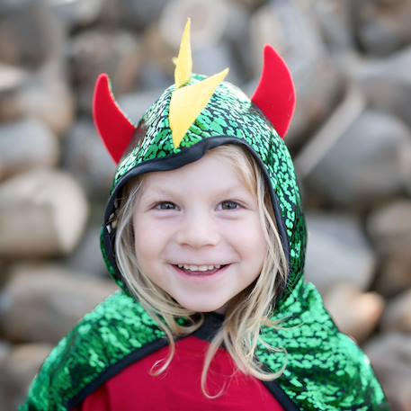 Déguisement enfant cape réversible chevalier dragon Vert 5 - vertbaudet enfant 