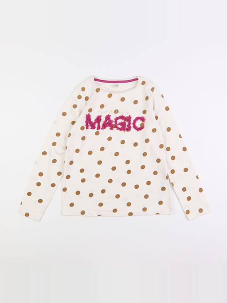 Tee-shirt - 10 ans Blanc, marron 1 - vertbaudet enfant 