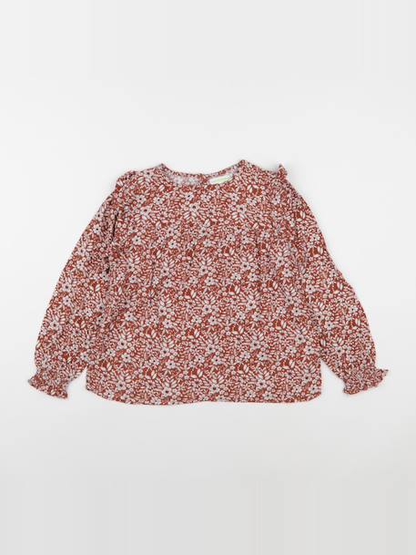 Blouse - 8 ans Blanc, orange 1 - vertbaudet enfant 