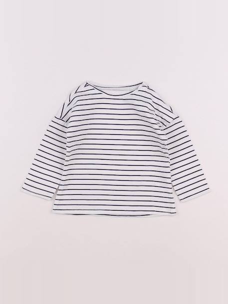 Tee-shirt - 6 mois Blanc, bleu 1 - vertbaudet enfant 