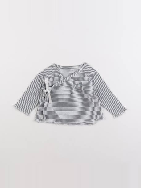 Tee-shirt - 12 mois Blanc, bleu 1 - vertbaudet enfant 
