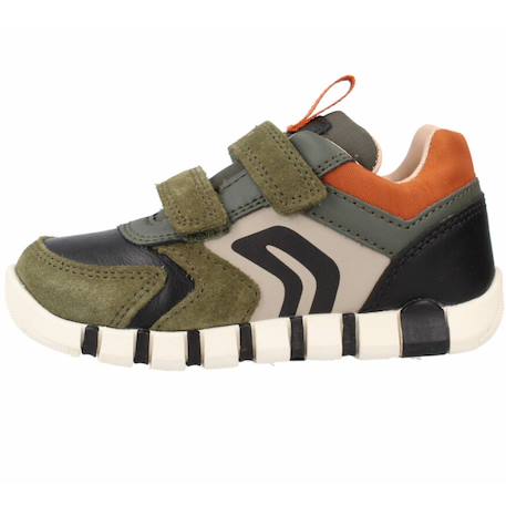 Baskets bébé garçon en cuir Vert c0450 2 - vertbaudet enfant 