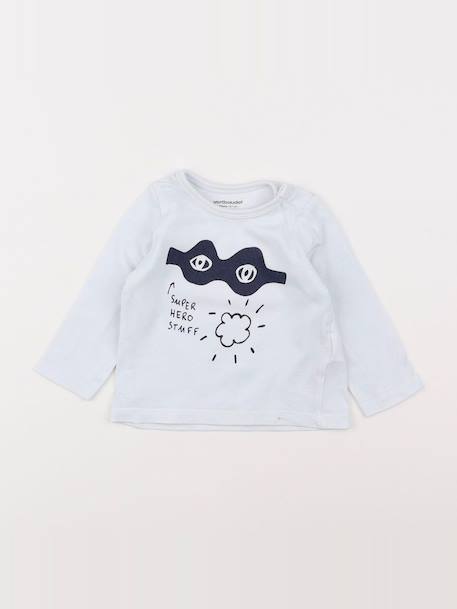 Tee-shirt - 6 mois Blanc 1 - vertbaudet enfant 