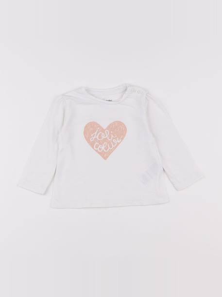 Tee-shirt - 6 mois Blanc 1 - vertbaudet enfant 
