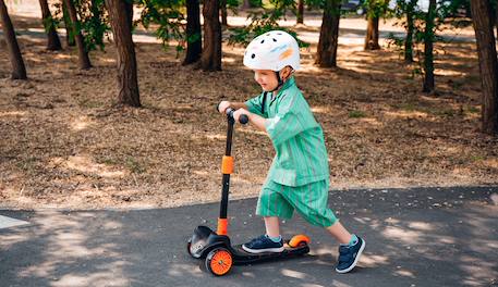 Trottinette enfant 3 roues avec roues led et hauteur réglable - dès 3 ans Green lime+Orange black+Pink rose 7 - vertbaudet enfant 