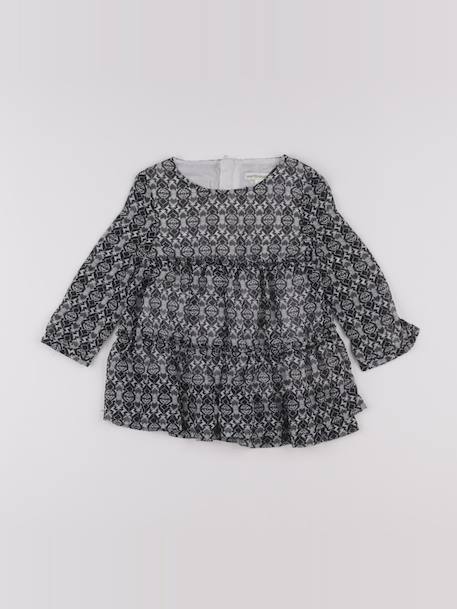 Robe - 2 ans Blanc, noir 1 - vertbaudet enfant 