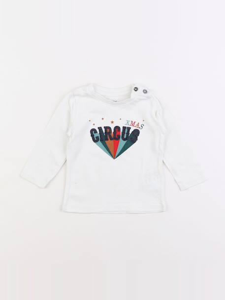 Tee-shirt - 6 mois Blanc 1 - vertbaudet enfant 