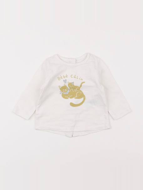 Tee-shirt - 3 mois Blanc 1 - vertbaudet enfant 