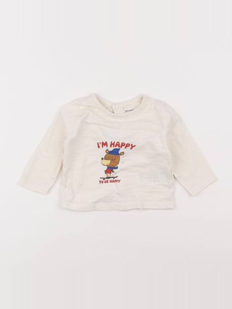 Tee-shirt - 3 mois Blanc 1 - vertbaudet enfant 