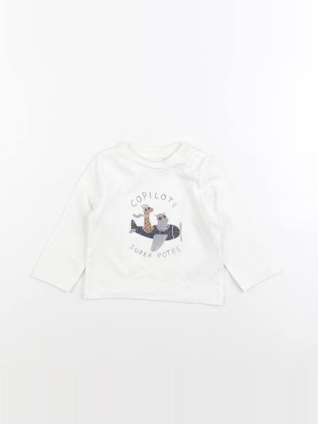 Tee-shirt - 6 mois Blanc 1 - vertbaudet enfant 