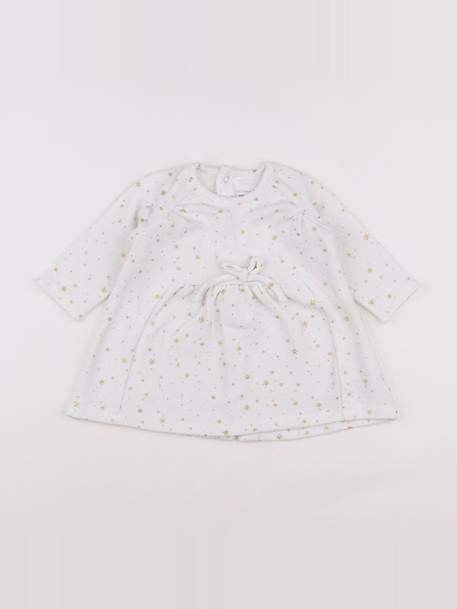 Robe - 6 mois Blanc, or 1 - vertbaudet enfant 