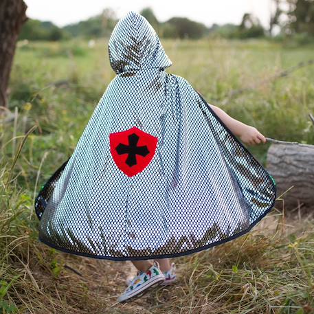 Déguisement enfant cape réversible chevalier dragon Vert 1 - vertbaudet enfant 