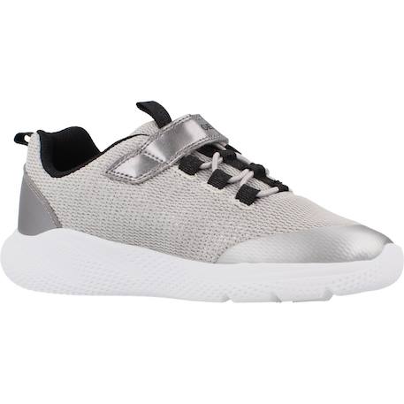 Baskets enfant fille en textile Gris c1363+Rose c8106 5 - vertbaudet enfant 