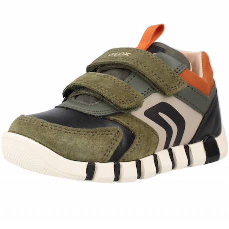 Baskets bébé garçon en cuir Vert c0450 4 - vertbaudet enfant 
