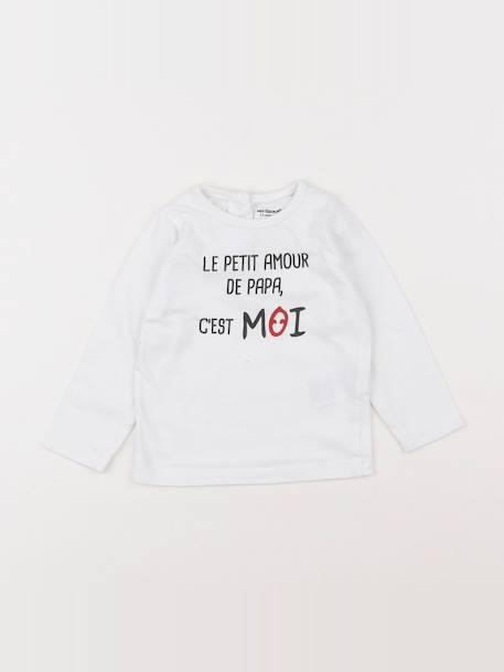 Tee-shirt - 12 mois Blanc 1 - vertbaudet enfant 