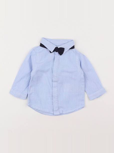 Chemise - 3 mois Blanc, bleu 1 - vertbaudet enfant 
