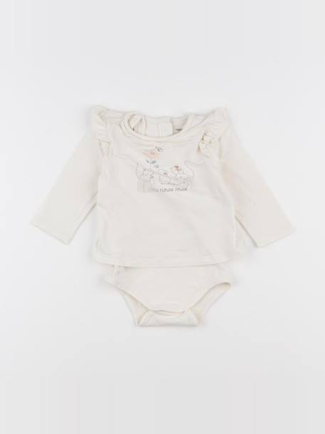Body tee-shirt - 6 mois Blanc 1 - vertbaudet enfant 