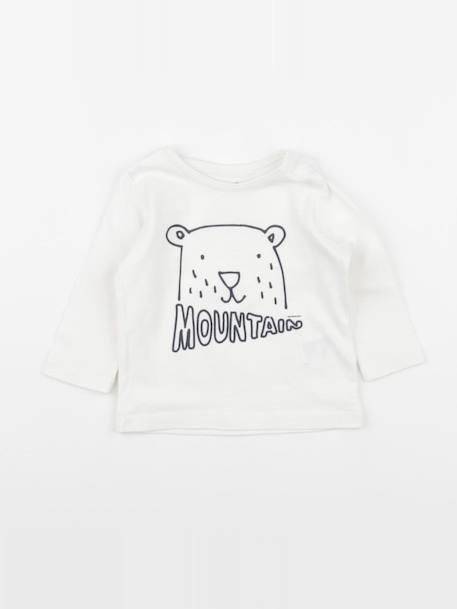 Tee-shirt - 3 mois Blanc 1 - vertbaudet enfant 