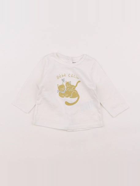 Tee-shirt - 3 mois Blanc 1 - vertbaudet enfant 