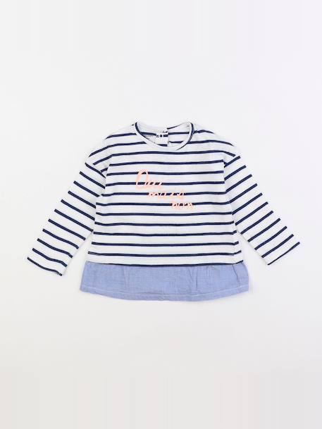 Tee-shirt - 12 mois Blanc, bleu 1 - vertbaudet enfant 