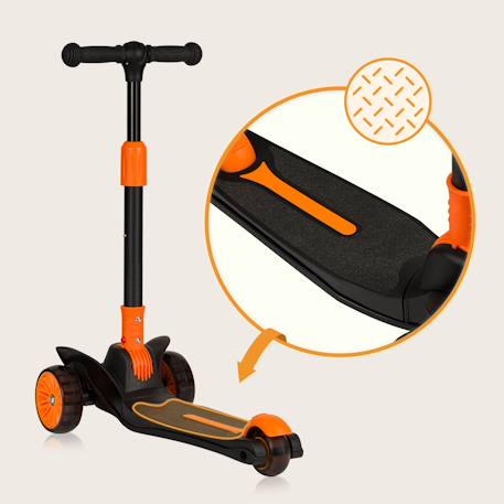 Trottinette enfant 3 roues avec roues led et hauteur réglable - dès 3 ans Green lime+Orange black+Pink rose 9 - vertbaudet enfant 