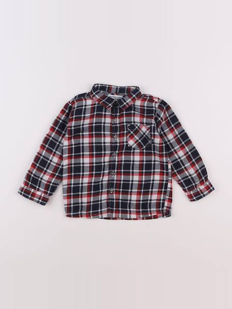 Chemise - 18 mois Blanc, bleu, rouge 1 - vertbaudet enfant 