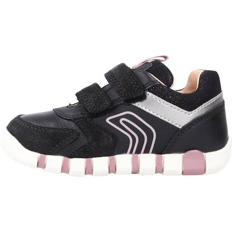 Baskets bébé fille en cuir Noir c9231 2 - vertbaudet enfant 