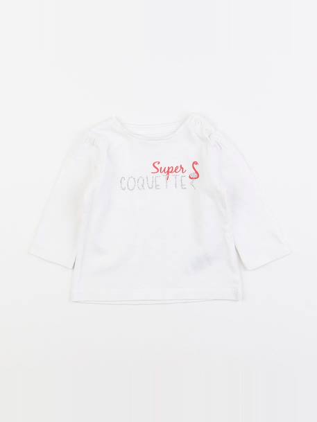 Tee-shirt - 3 mois Blanc 1 - vertbaudet enfant 