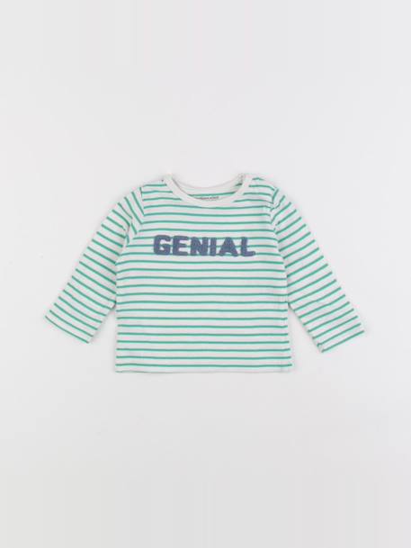 Tee-shirt - 3 mois Blanc, vert 1 - vertbaudet enfant 