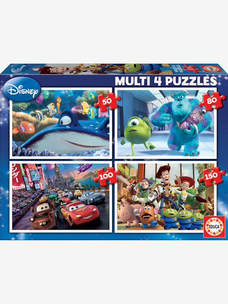 Lot de 4 puzzles progressifs 50 à 150 pièces Multi 4 Disney® Pixar EDUCA bleu 1 - vertbaudet enfant 