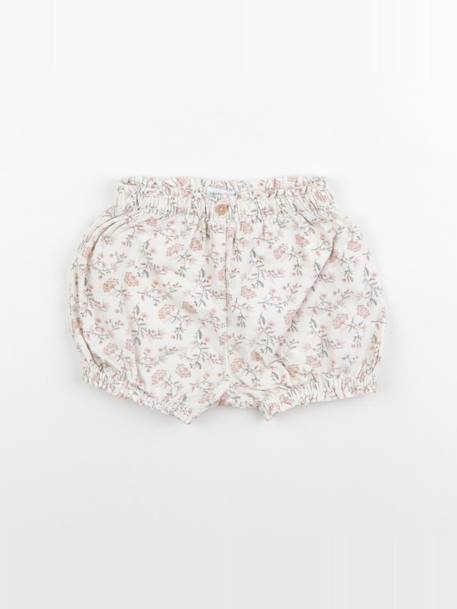 Short - 18 mois Blanc, rose 1 - vertbaudet enfant 