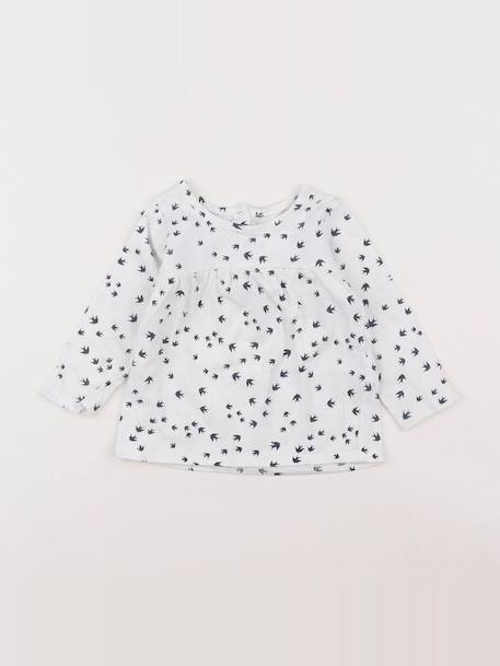 Tee-shirt - 6 mois Blanc, bleu 1 - vertbaudet enfant 